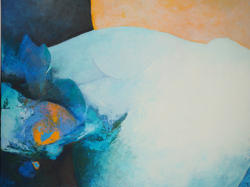 Claude GAVEAU : Nu surpris par les lumières du petit matin, c, Tableau original (photo de détail 4) - Crédit photo : Galerie Art.Paris