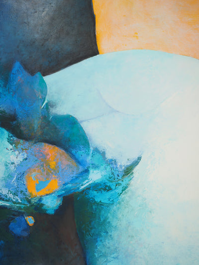 Claude GAVEAU : Nu surpris par les lumières du petit matin, c, Tableau original (photo de détail 6) - Crédit photo : Galerie Art.Paris