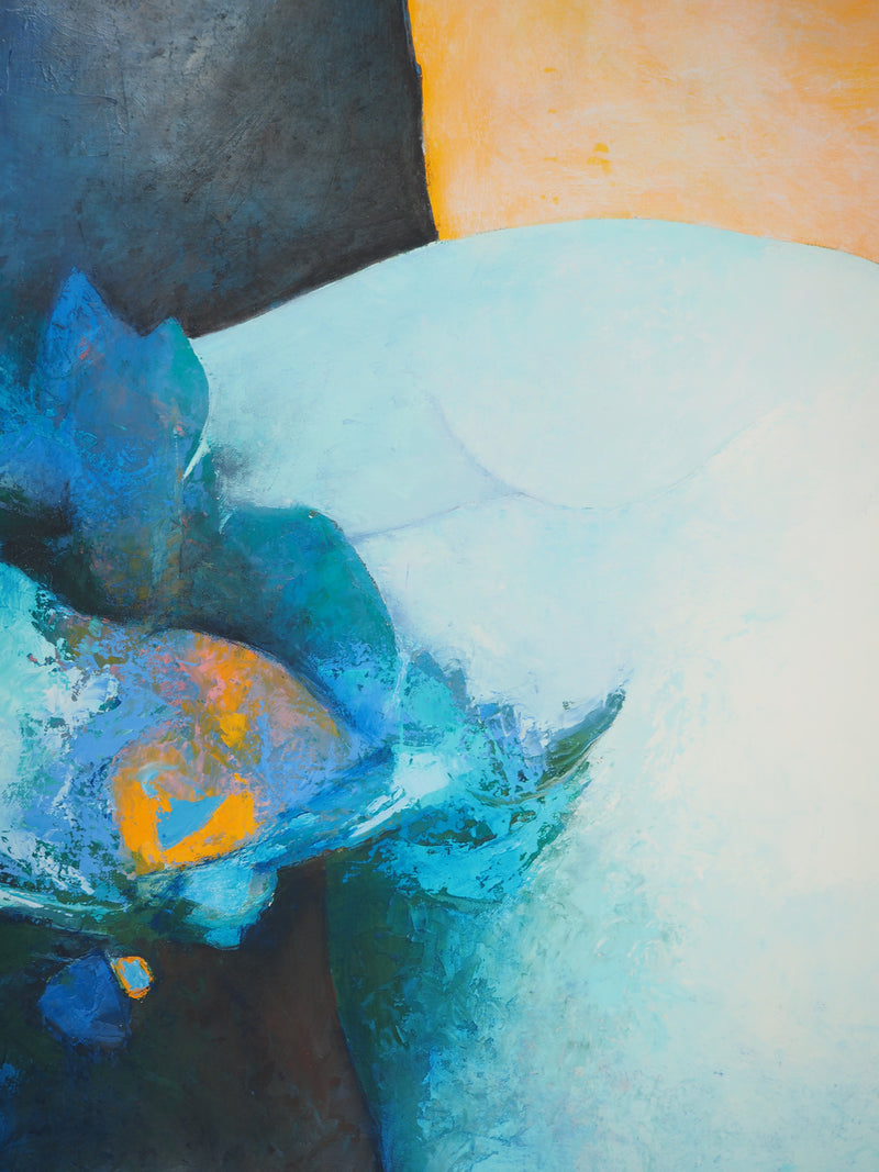 Claude GAVEAU : Nu surpris par les lumières du petit matin, c, Tableau original (photo de détail 6) - Crédit photo : Galerie Art.Paris