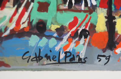 Gabriel PARIS : Le Moulin Rouge, Gouache originale (photo de détail 3) - Crédit photo : Galerie Art.Paris