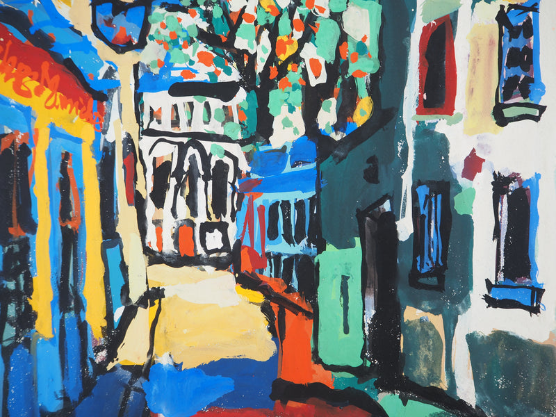 Gabriel PARIS : Le Sacré-Cœur, Gouache originale (photo de détail 6) - Crédit photo : Galerie Art.Paris