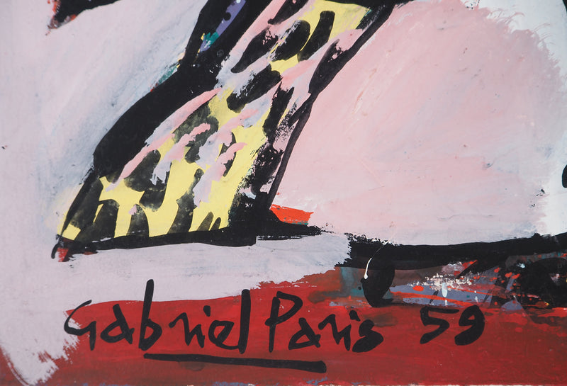 Gabriel PARIS : Aigle royal, Gouache originale (photo de détail 2) - Crédit photo : Galerie Art.Paris