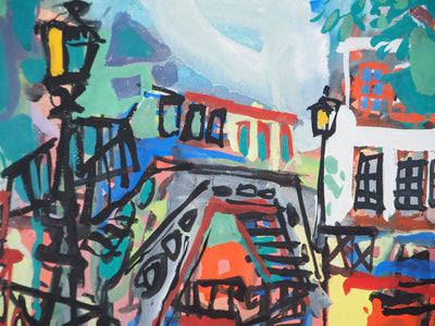 Gabriel PARIS : Promenade parisienne, Gouache originale (photo de détail 6) - Crédit photo : Galerie Art.Paris