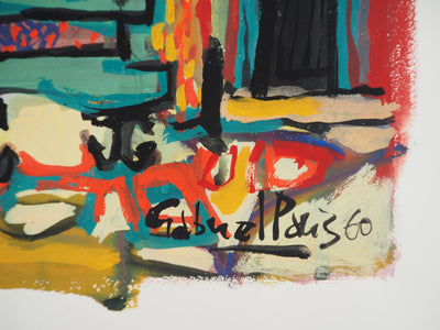 Gabriel PARIS : Promenade parisienne, Gouache originale (photo de détail 2) - Crédit photo : Galerie Art.Paris