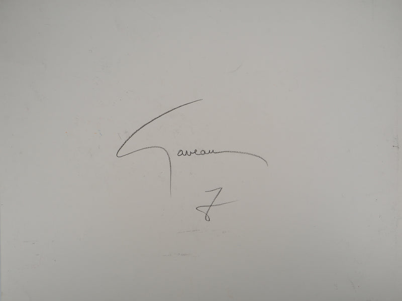 Claude GAVEAU : Nue sur le rocher, Dessin original (photo de détail 3) - Crédit photo : Galerie Art.Paris