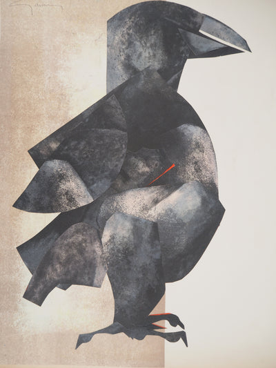 Claude GAVEAU : Le corbeau, oeuvre originale (photo de détail 3) - Crédit photo : Galerie Art.Paris