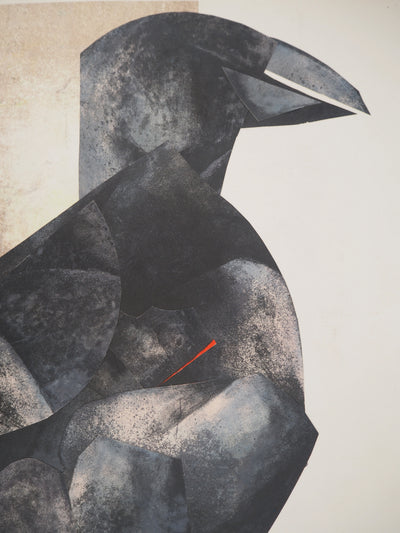 Claude GAVEAU : Le corbeau, oeuvre originale (photo de détail 4) - Crédit photo : Galerie Art.Paris