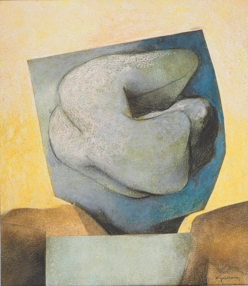 Claude GAVEAU : Modèle en équilibre, Dessin original (vue générale) - Crédit photo : Galerie Art.Paris