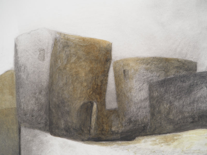 Claude GAVEAU : Paysage abstrait, Dessin original (photo de détail 4) - Crédit photo : Galerie Art.Paris