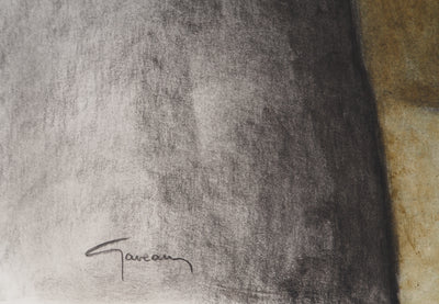 Claude GAVEAU : Paysage abstrait, Dessin original (photo de détail 2) - Crédit photo : Galerie Art.Paris