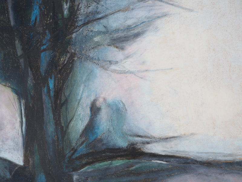 Claude GAVEAU : Oiseaux de nuit, Dessin original (photo de détail 3) - Crédit photo : Galerie Art.Paris
