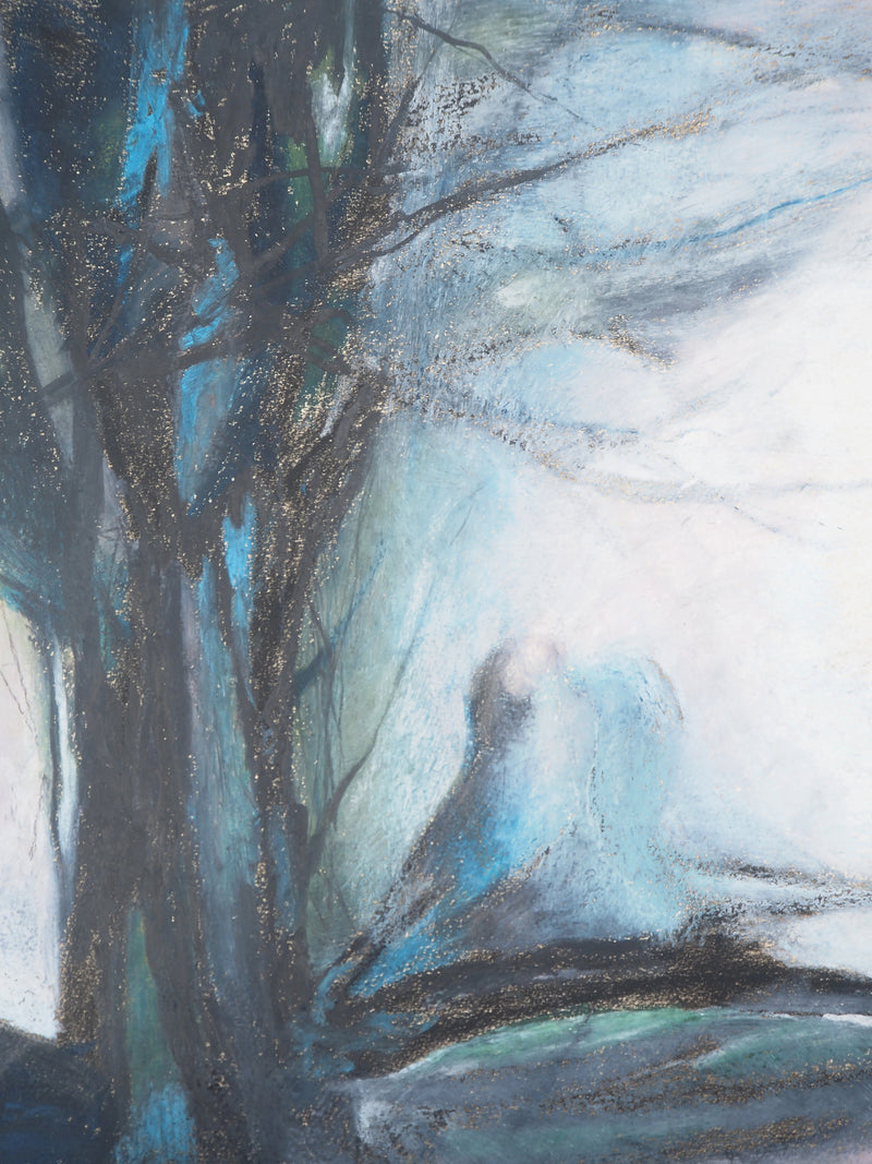 Claude GAVEAU : Oiseaux de nuit, Dessin original (photo de détail 4) - Crédit photo : Galerie Art.Paris