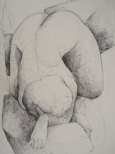 Claude GAVEAU : Femme nue, Dessin original (photo de détail 4) - Crédit photo : Galerie Art.Paris