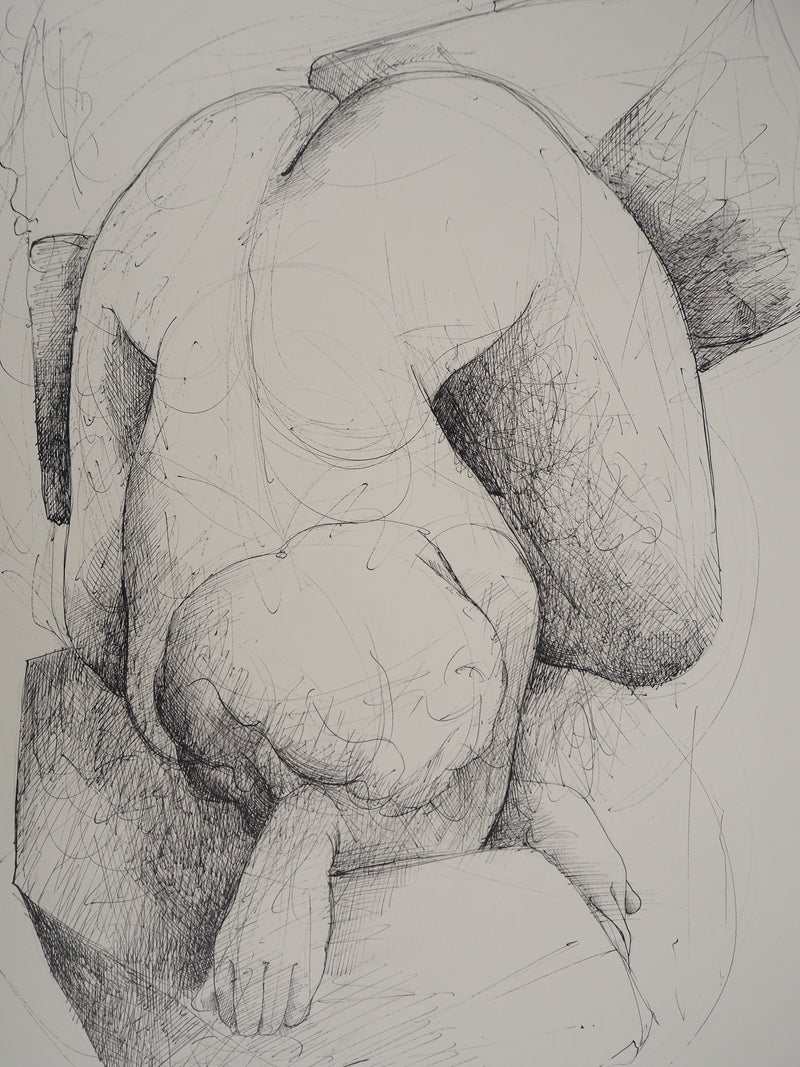 Claude GAVEAU : Femme nue, Dessin original (photo de détail 4) - Crédit photo : Galerie Art.Paris