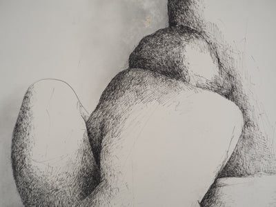 Claude GAVEAU : Modèle nue de dos, Dessin original (photo de détail 4) - Crédit photo : Galerie Art.Paris