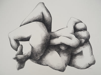 Claude GAVEAU : Nu féminin allongé, Dessin original (photo de détail 3) - Crédit photo : Galerie Art.Paris