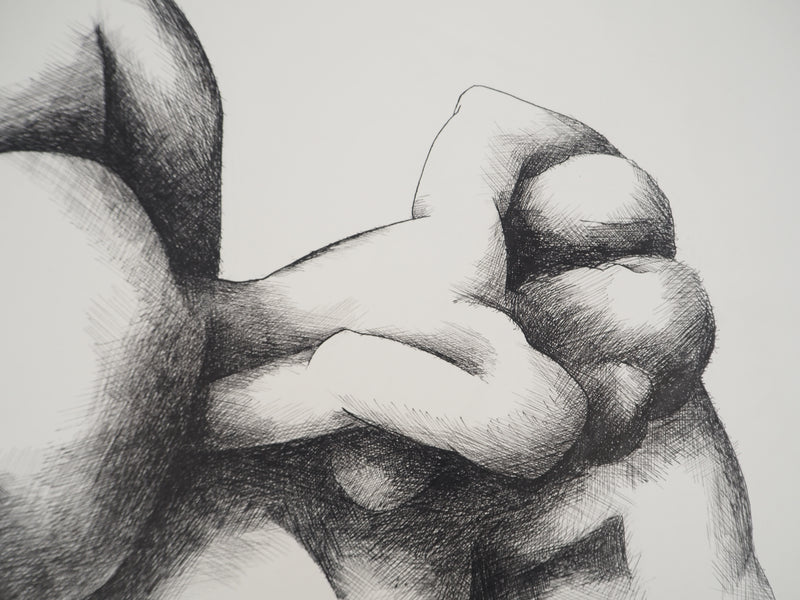 Claude GAVEAU : Nu féminin allongé, Dessin original (photo de détail 4) - Crédit photo : Galerie Art.Paris