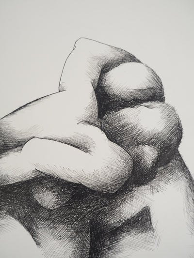 Claude GAVEAU : Nu féminin allongé, Dessin original (photo de détail 6) - Crédit photo : Galerie Art.Paris