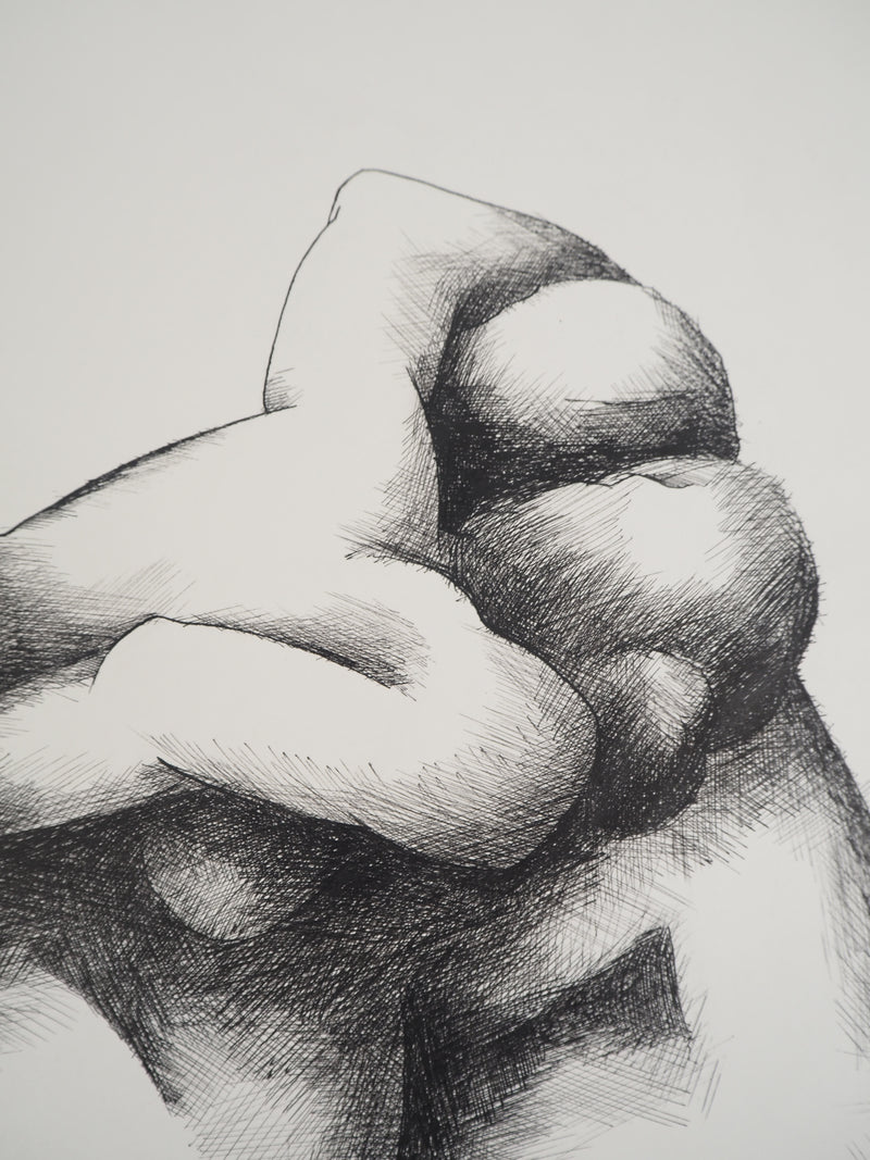 Claude GAVEAU : Nu féminin allongé, Dessin original (photo de détail 6) - Crédit photo : Galerie Art.Paris
