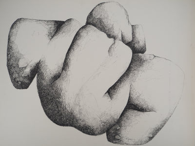 Claude GAVEAU : Modèle nue féminin, Dessin original (photo de détail 3) - Crédit photo : Galerie Art.Paris