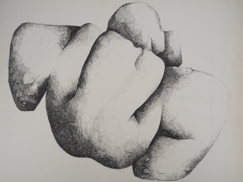 Claude GAVEAU : Modèle nue féminin, Dessin original (photo de détail 3) - Crédit photo : Galerie Art.Paris