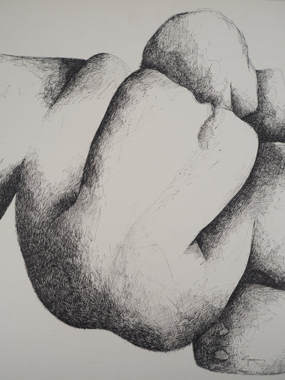 Claude GAVEAU : Modèle nue féminin, Dessin original (photo de détail 5) - Crédit photo : Galerie Art.Paris