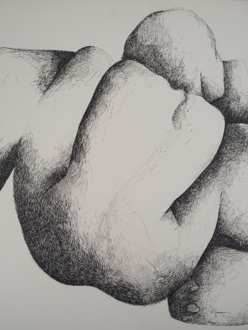 Claude GAVEAU : Modèle nue féminin, Dessin original (photo de détail 5) - Crédit photo : Galerie Art.Paris