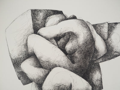 Claude GAVEAU : Sculpture de femmes nues, Dessin original (photo de détail 3) - Crédit photo : Galerie Art.Paris