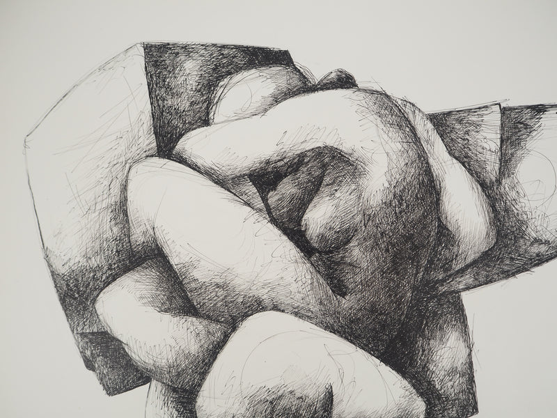 Claude GAVEAU : Sculpture de femmes nues, Dessin original (photo de détail 3) - Crédit photo : Galerie Art.Paris