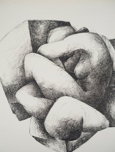 Claude GAVEAU : Sculpture de femmes nues, Dessin original (photo de détail 4) - Crédit photo : Galerie Art.Paris