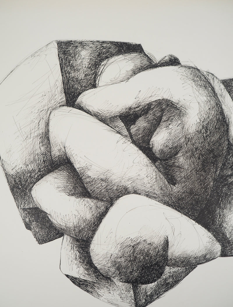 Claude GAVEAU : Sculpture de femmes nues, Dessin original (photo de détail 4) - Crédit photo : Galerie Art.Paris
