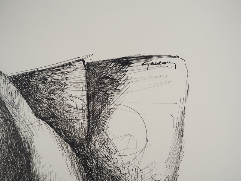 Claude GAVEAU : Sculpture de femmes nues, Dessin original (photo de détail 2) - Crédit photo : Galerie Art.Paris