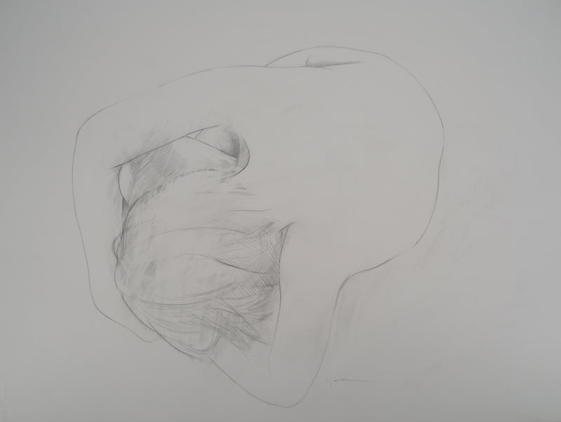 Claude GAVEAU : Souffle sur la nuque, Dessin original (vue générale) - Crédit photo : Galerie Art.Paris