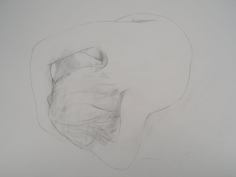 Claude GAVEAU : Souffle sur la nuque, Dessin original (photo de détail 3) - Crédit photo : Galerie Art.Paris
