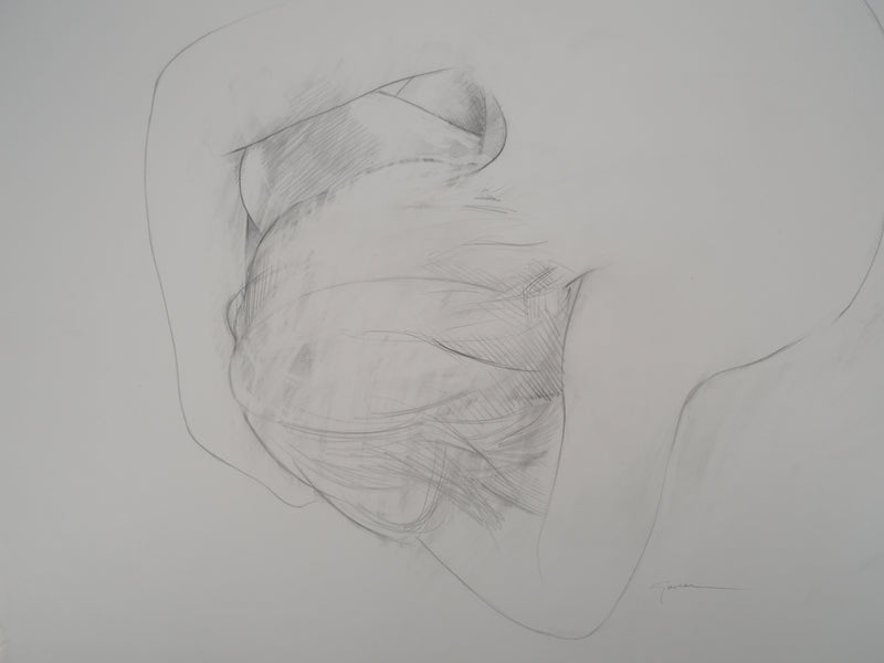 Claude GAVEAU : Souffle sur la nuque, Dessin original (photo de détail 4) - Crédit photo : Galerie Art.Paris