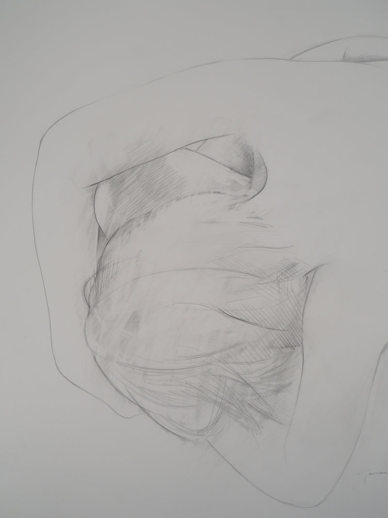 Claude GAVEAU : Souffle sur la nuque, Dessin original (photo de détail 5) - Crédit photo : Galerie Art.Paris