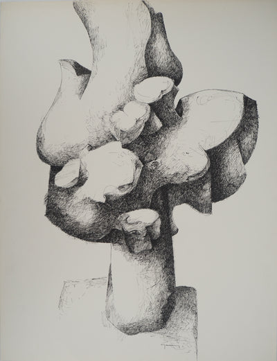 Claude GAVEAU : Le bouquet, Dessin original (vue générale) - Crédit photo : Galerie Art.Paris