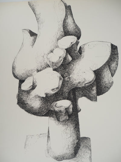 Claude GAVEAU : Le bouquet, Dessin original (photo de détail 3) - Crédit photo : Galerie Art.Paris