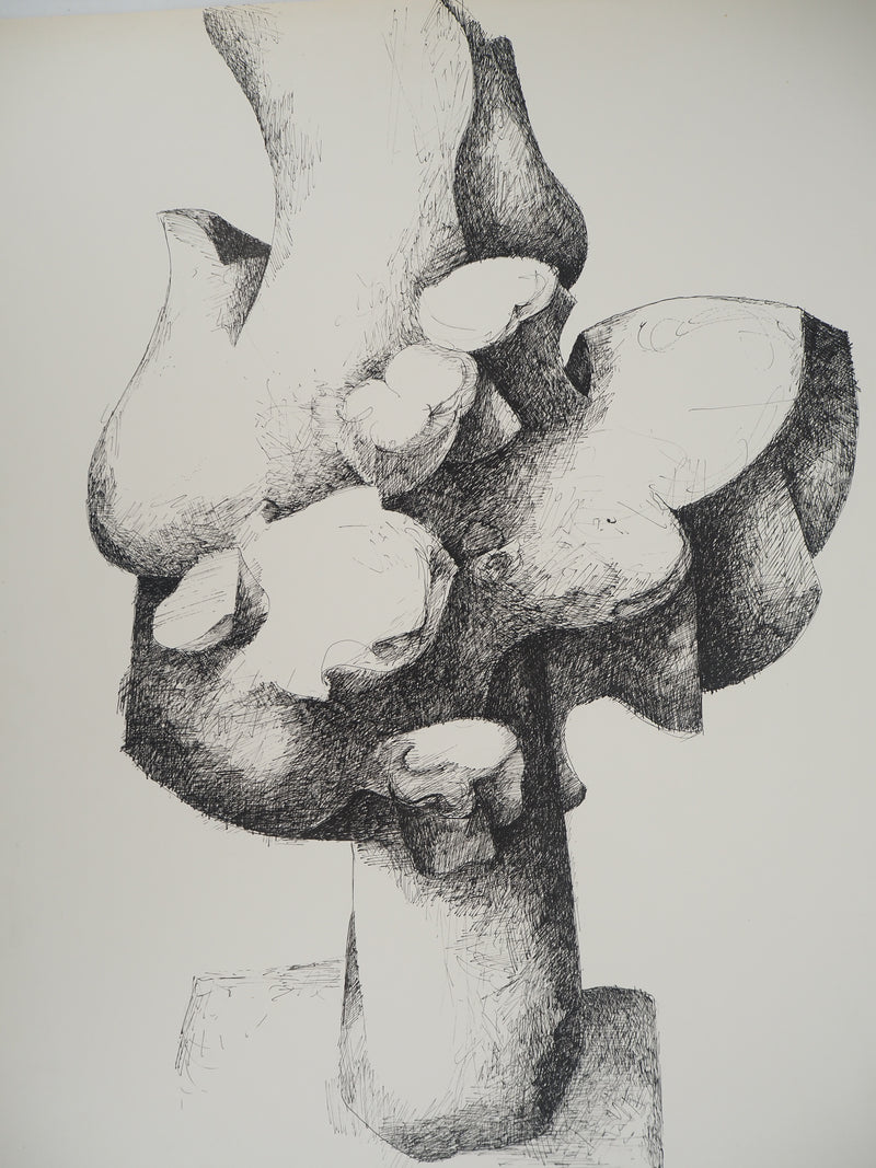 Claude GAVEAU : Le bouquet, Dessin original (photo de détail 3) - Crédit photo : Galerie Art.Paris