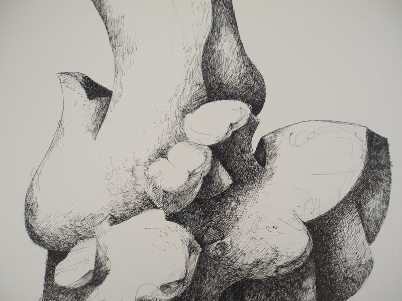 Claude GAVEAU : Le bouquet, Dessin original (photo de détail 5) - Crédit photo : Galerie Art.Paris