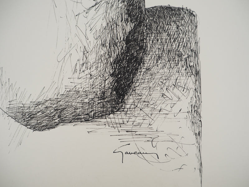 Claude GAVEAU : Le bouquet, Dessin original (photo de détail 2) - Crédit photo : Galerie Art.Paris