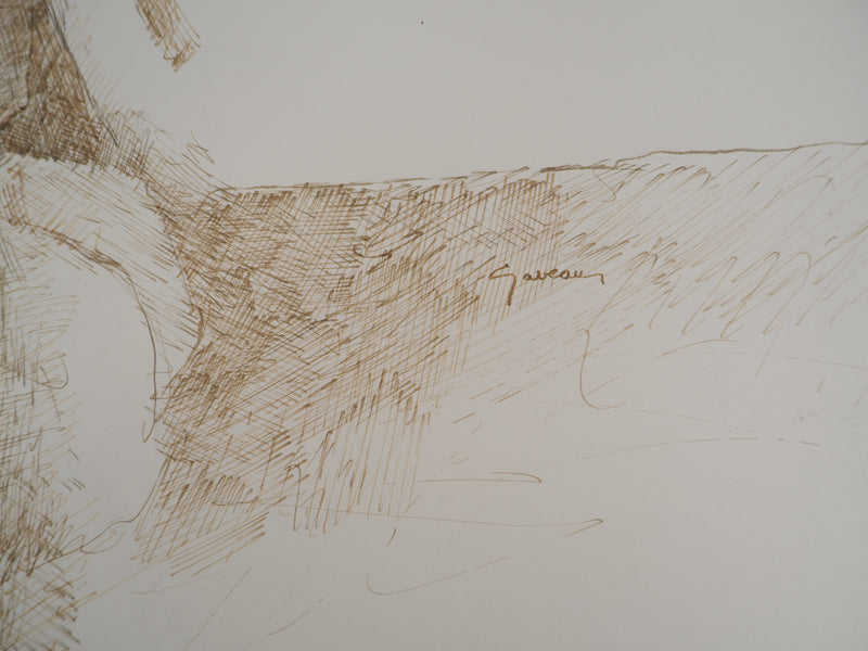 Claude GAVEAU : Corps dans la pénombre, Dessin original (photo de détail 2) - Crédit photo : Galerie Art.Paris
