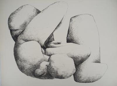 Claude GAVEAU : Le geste et l'ombre, Dessin original (vue générale) - Crédit photo : Galerie Art.Paris
