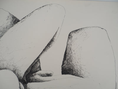 Claude GAVEAU : Le geste et l'ombre, Dessin original (photo de détail 5) - Crédit photo : Galerie Art.Paris