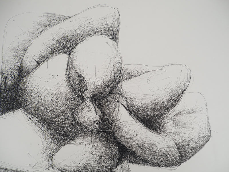 Claude GAVEAU : Contact brut, Dessin original (photo de détail 3) - Crédit photo : Galerie Art.Paris