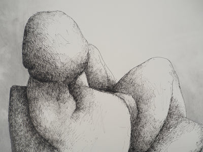Claude GAVEAU : Étreinte minérale, Dessin original (photo de détail 5) - Crédit photo : Galerie Art.Paris
