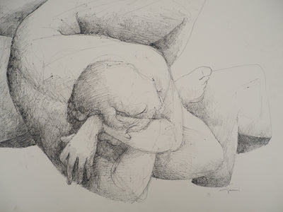 Claude GAVEAU : Forme ancrée, Dessin original (photo de détail 3) - Crédit photo : Galerie Art.Paris