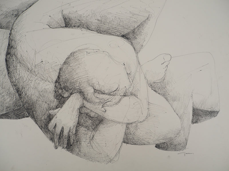 Claude GAVEAU : Forme ancrée, Dessin original (photo de détail 3) - Crédit photo : Galerie Art.Paris