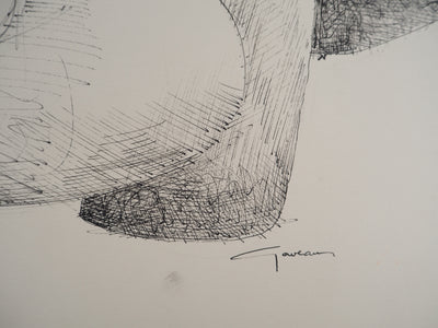 Claude GAVEAU : Forme ancrée, Dessin original (photo de détail 2) - Crédit photo : Galerie Art.Paris