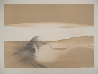 Claude GAVEAU : Les dunes invisibles, Dessin original (vue générale) - Crédit photo : Galerie Art.Paris